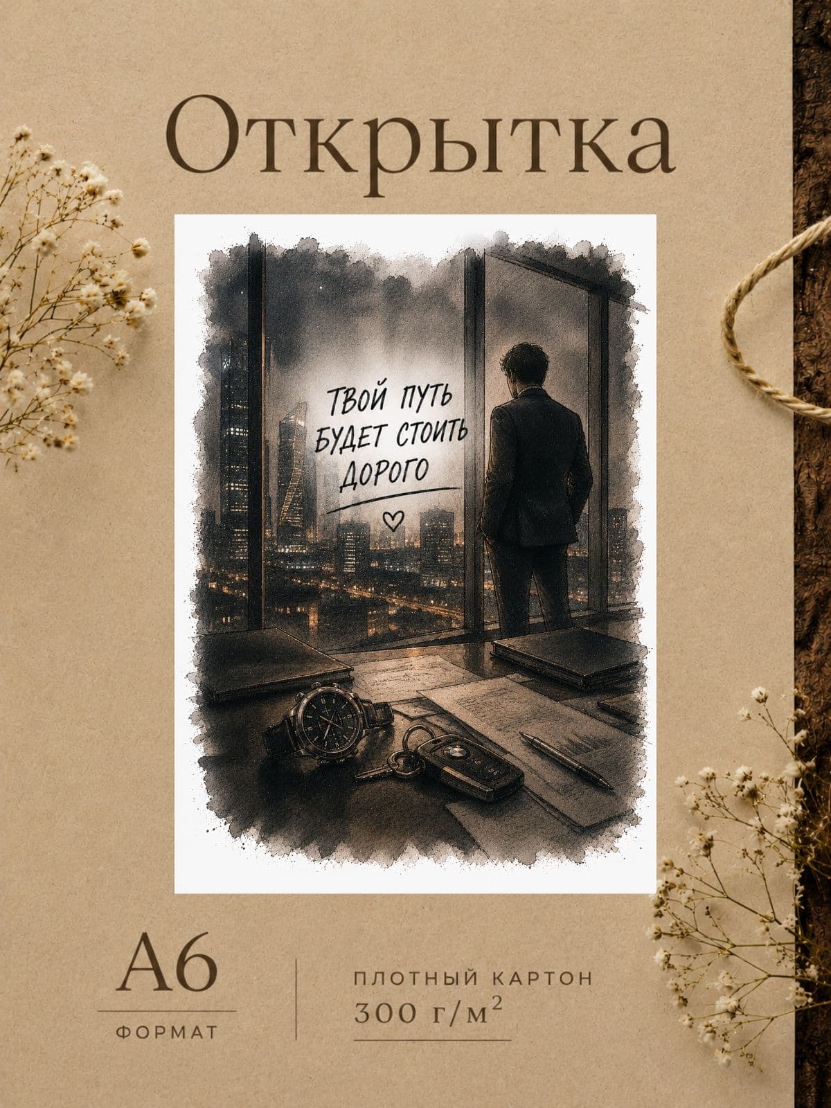 Открытка "Твой путь будет стоить дорого", картон, 10.5х14.8 см